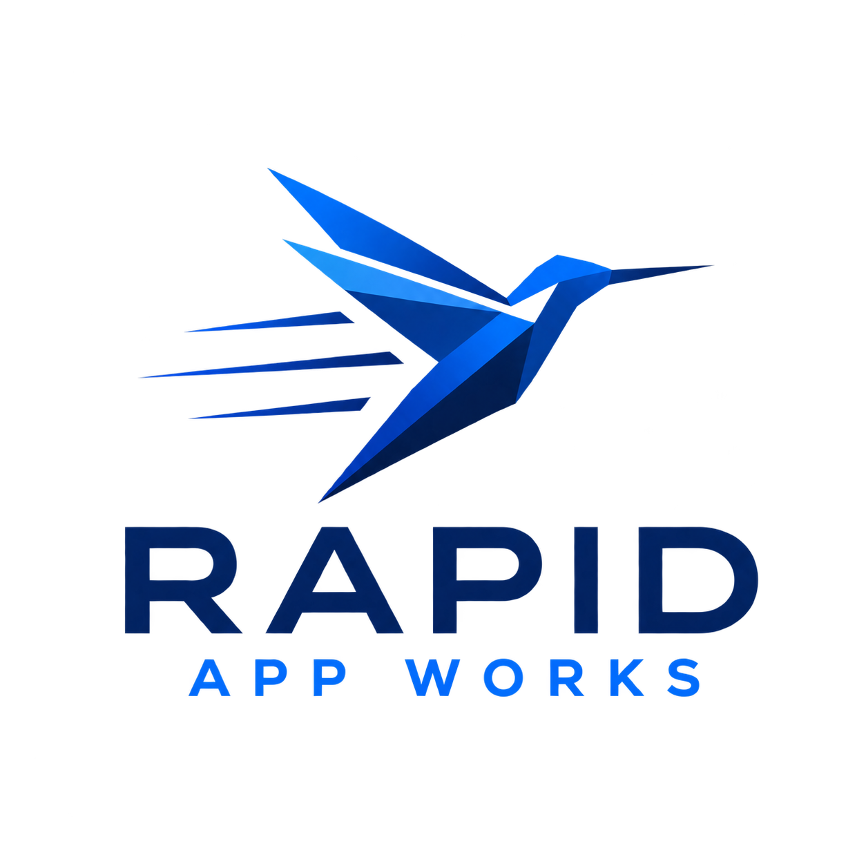 RapidAppWorks blue bird logo